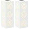 vidaXL Lumi&egrave;re de chemin LED solaire 2 pcs Blanc Acier lamin&eacute; &agrave; froid