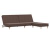 vidaXL Canap&eacute;-lit &agrave; 2 places avec repose-pied Taupe Tissu