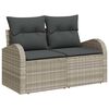 vidaXL Ensemble de canap&eacute; de jardin 8 pcs Gris clair Poly rotin