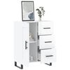 vidaXL Buffet Blanc brillant 69,5x34x90 cm Bois d'ing&eacute;nierie