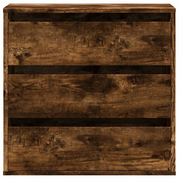 vidaXL Commode d'angle ch&ecirc;ne fum&eacute; 60x41x58 cm bois d'ing&eacute;nierie
