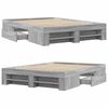 vidaXL Cadre de lit sans matelas sonoma gris 120x200cm bois ing&eacute;nierie