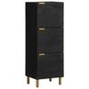vidaXL Buffet noir 40x33x110 cm bois d'ing&eacute;nierie