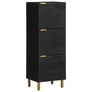 vidaXL Buffet noir 40x33x110 cm bois d'ing&eacute;nierie