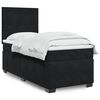 vidaXL Sommier &agrave; lattes de lit avec matelas Noir 90x190 cm Velours