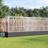 vidaXL Voli&egrave;re avec extension argent&eacute; 1250,5x107x212 cm acier