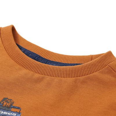 T-shirt enfants à manches longues ocre foncé 128