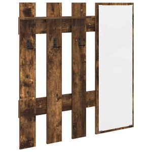 vidaXL Porte-manteau mural Montage mural Ch&ecirc;ne fum&eacute; 100 x 10 x 100 cm