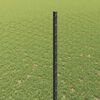vidaXL Cl&ocirc;ture avec poteau Gris 1,6 x 10 m Acier et PVC