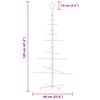 vidaXL Arbre de No&euml;l en m&eacute;tal avec base en bois noir 120 cm