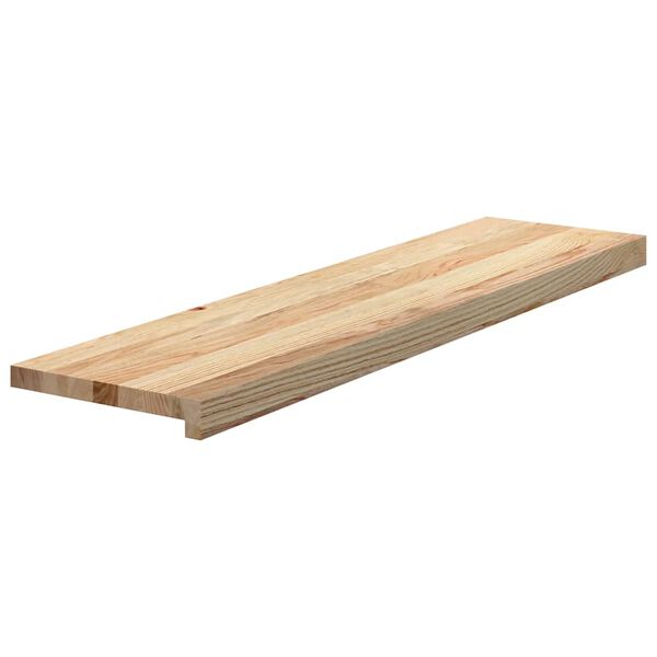 vidaXL Marches d'escalier 2 pcs non trait&eacute; bois de ch&ecirc;ne massif