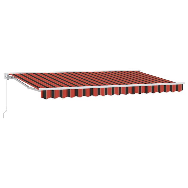 vidaXL Auvent R&eacute;tractable Orange et Noir 350 x 200 cm