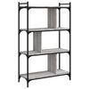 vidaXL Biblioth&egrave;que &agrave; 4 niveaux sonoma gris 76x32x123 cm