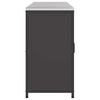 vidaXL Ensemble de rangement cuisine avec &eacute;tag&egrave;re 3 pcs Noir Acier