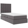 vidaXL Lit de Rangement avec matelas Gris 90 x 200 cm Cuir synth&eacute;tique