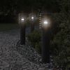 vidaXL Lampadaire d'ext&eacute;rieur noir 60 cm acier inoxydable