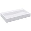 vidaXL Lavabo 80x46x11 cm Fonte min&eacute;rale/marbre Blanc