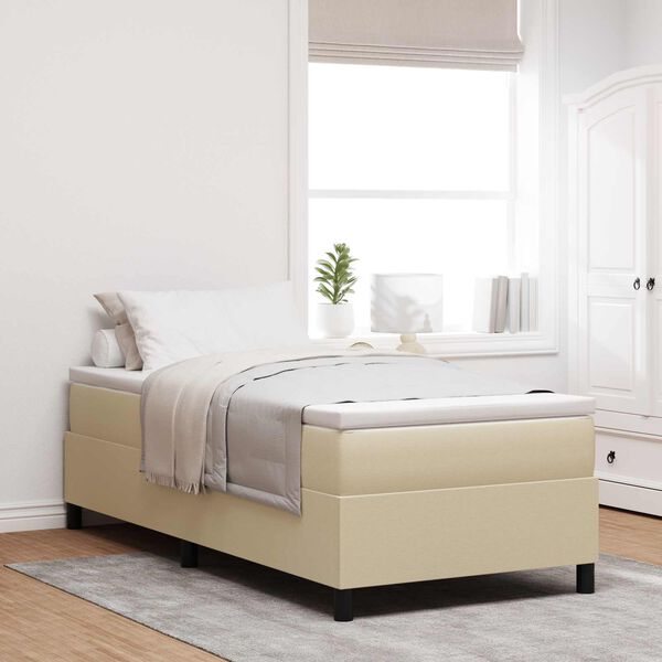 vidaXL Cadre de lit plateforme Vert gris 80 x 200 cm tissu