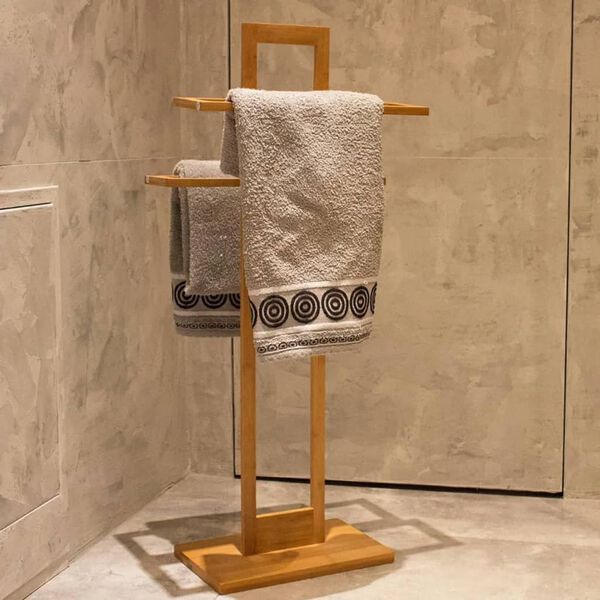 Bathroom Solutions Porte-serviettes Bambou 38x32,5x70 cm