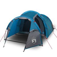 vidaXL Tente de camping 4 personnes bleu 360x135x105 cm taffetas 185T
