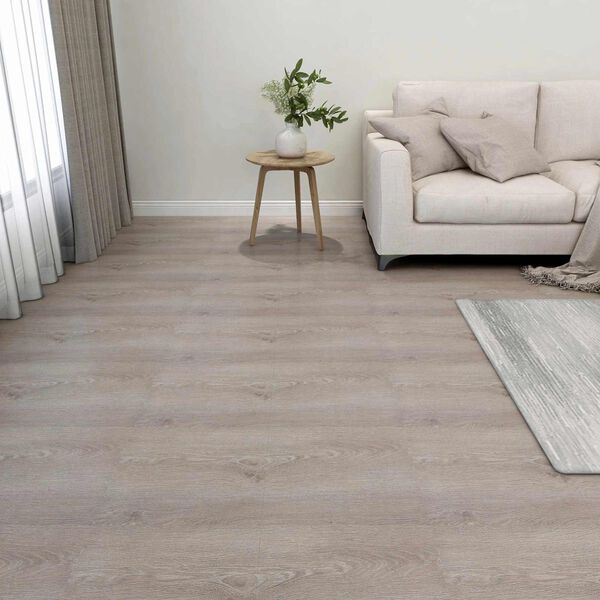 vidaXL Planches de sol 55 pcs Taupe 5,11 m&sup2; PVC