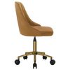 vidaXL Chaises pivotantes &agrave; manger lot de 4 marron velours