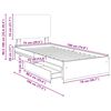 vidaXL Lit de Rangement Gris Sonoma 75 x 190 cm Bois d'ing&eacute;nierie