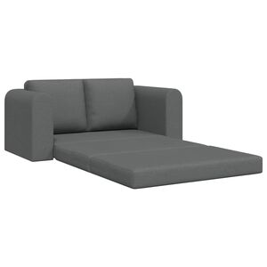 vidaXL Canap&eacute;-Lit 60cm Gris fonc&eacute; tissu
