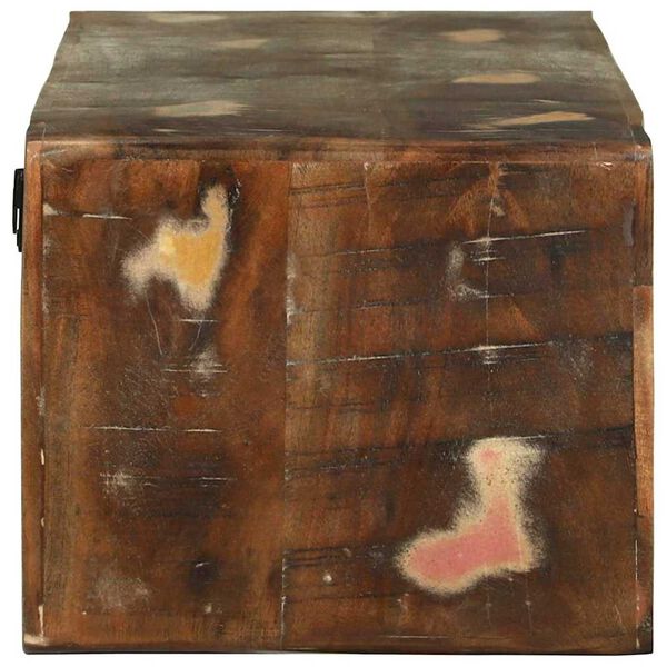 vidaXL Meuble TV avec étagère Multicolore Bois massif de récupération