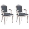 vidaXL Chaises &agrave; manger lot de 2 gris fonc&eacute; 62x59,5x100,5 cm velours