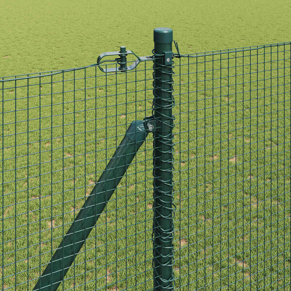 vidaXL Poteau de cl&ocirc;ture. Vert 50 x 1,5 m (maille 16 x 16 mm)