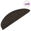 vidaXL Tapis d'escalier auto-adh&eacute;sifs 20 pcs anthracite 65x22,5x3,5 cm