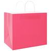 vidaXL Sacs en papier 250 pcs avec poign&eacute;es rose 32x22x28 cm