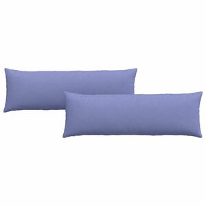 vidaXL Coussins de canap&eacute; 2 pcs Bleu denim 120 x 40 cm tissu