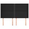 vidaXL T&ecirc;te de lit avec oreilles Noir 147x16x118/128 cm Similicuir