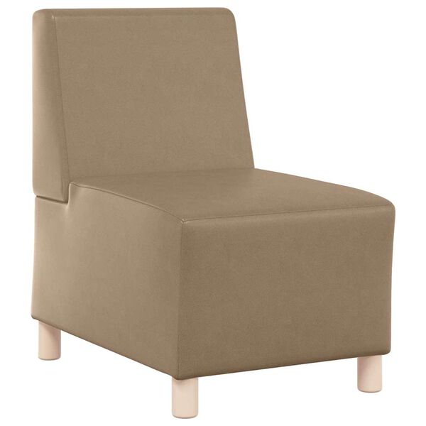 vidaXL Unit&eacute; de Sofa Modulaire Sans Accoudoirs 3 pcs Cappuccino