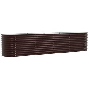 vidaXL Lit sur&eacute;lev&eacute; Marron 400 x 80 x 81 cm Acier