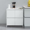 vidaXL Buffets 2 pcs Blanc 70x41x75 cm Bois d'ing&eacute;nierie