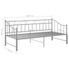 vidaXL Cadre de canap&eacute;-lit extensible sans matelas gris m&eacute;tal 90x200cm