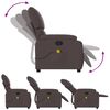 vidaXL Fauteuil de massage inclinable Marron fonc&eacute; Tissu