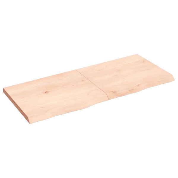 vidaXL Dessus de table 120x50x(2-4) cm bois de ch&ecirc;ne massif non trait&eacute;