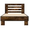 vidaXL Cadre de lit sans matelas ch&ecirc;ne fum&eacute; 75x190 cm