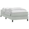 vidaXL Sommier &agrave; lattes de lit et matelas gris clair 80x210 cm velours