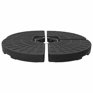 vidaXL Socle de parasol en forme d'&eacute;ventail 4 pcs Noir