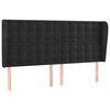 vidaXL Sommier &agrave; lattes de lit matelas et LED Noir 180x200 cm Velours