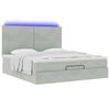 VidaXL Cadre de lit ottoman et matelas gris clair 180x200cm velours