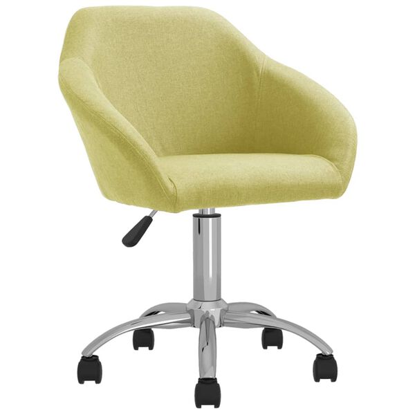 vidaXL Chaises pivotantes &agrave; manger lot de 2 vert tissu
