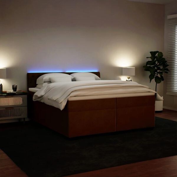 vidaXL Sommier &agrave; lattes de lit avec matelas Rose 200x200 cm Velours