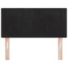 vidaXL T&ecirc;te de lit LED avec des lumi&egrave;res &agrave; LED Noir 100 cm Polyester
