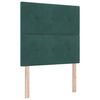 vidaXL T&ecirc;te de lit LED avec bandes LED Vert 100 cm Velours